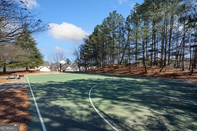 view of basketball court featuring community basketball court