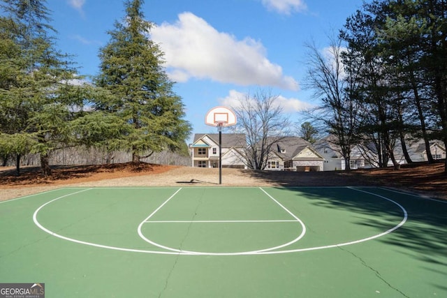 view of basketball court with community basketball court