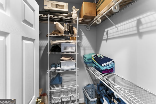 view of walk in closet