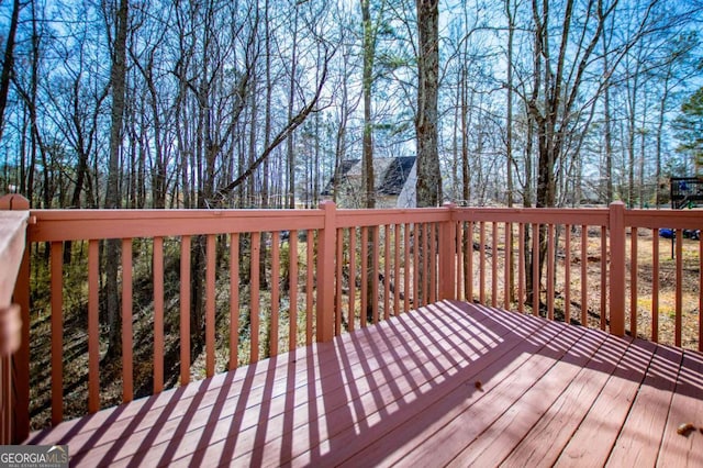 view of wooden deck