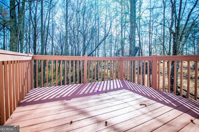 view of wooden deck