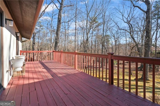 view of wooden deck