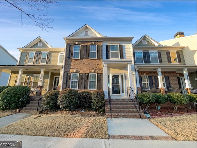 multi unit property with brick siding