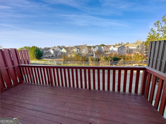 1235 Park Pass Way, Suwanee, GA 30024 - wooden deck with fence and a residential view