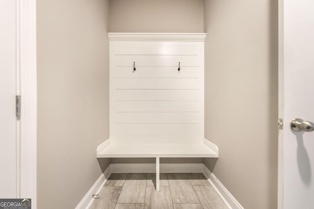 mudroom with baseboards