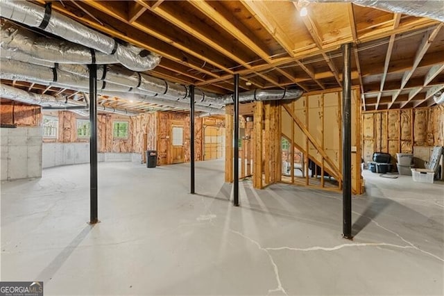 view of basement