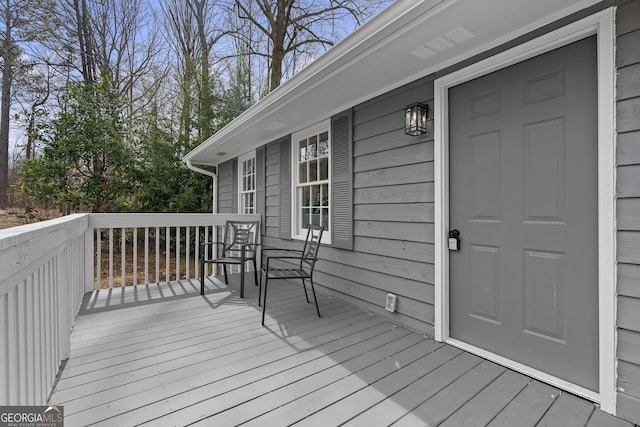 view of wooden deck