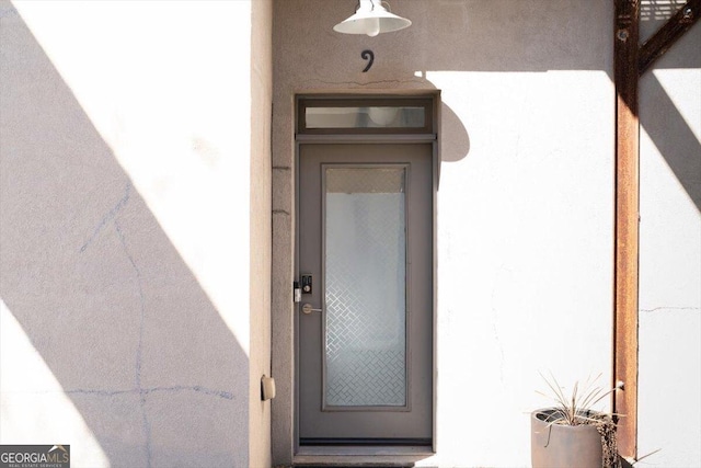 view of doorway to property