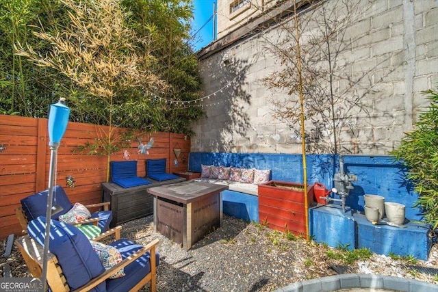 view of patio with fence