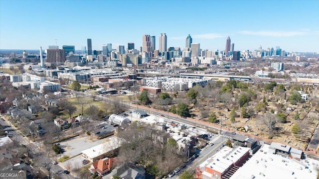 aerial view with a view of city