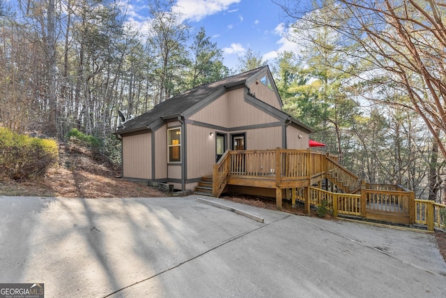 exterior space with a deck