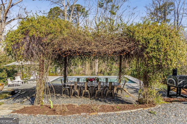 view of patio with a pool