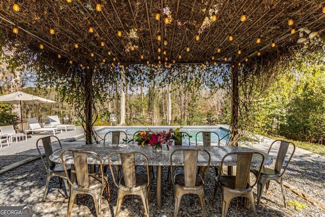 view of patio featuring an outdoor pool