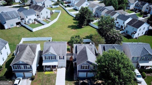 drone / aerial view featuring a residential view