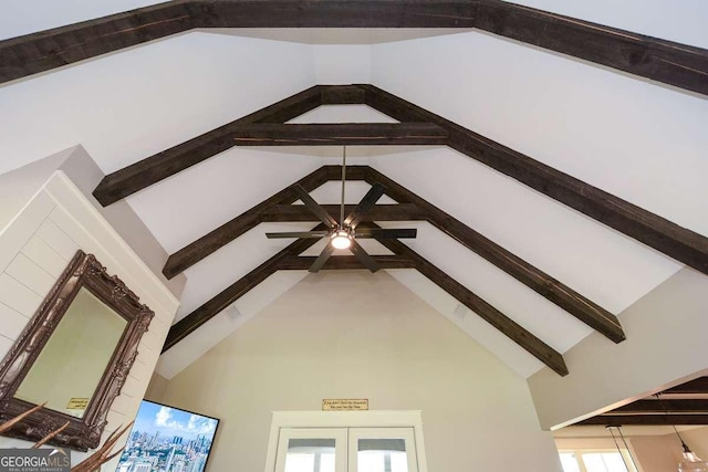 details with beam ceiling