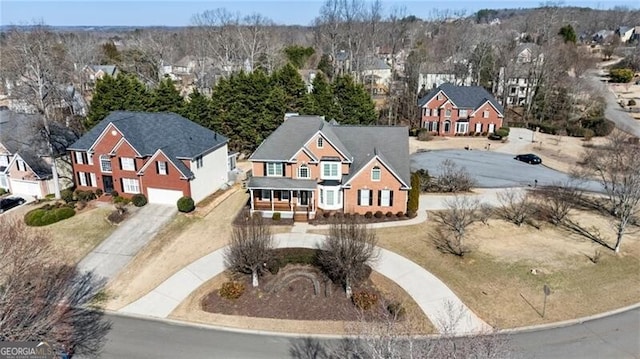 birds eye view of property featuring a residential view