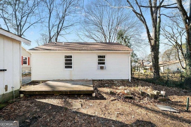 exterior space featuring fence