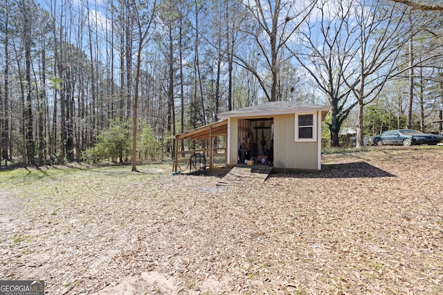 view of outbuilding with an outbuilding