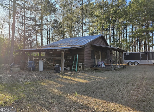 view of pole building