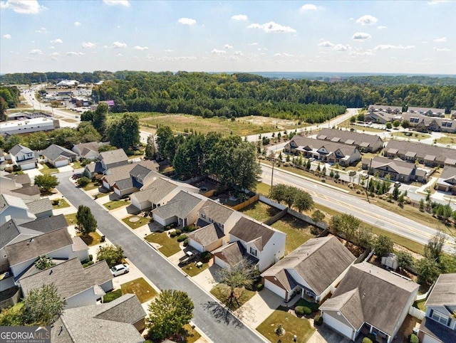 bird's eye view with a residential view