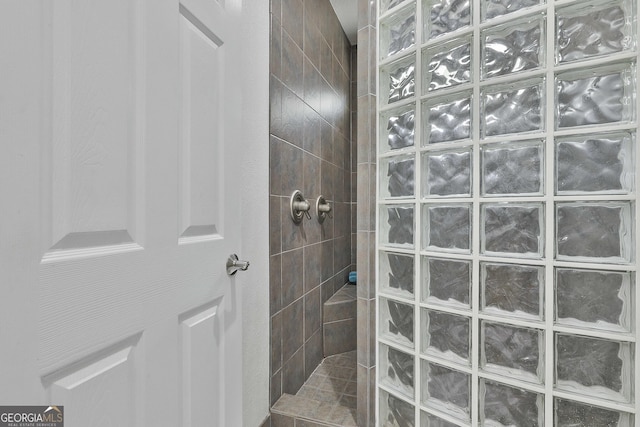 full bathroom featuring a walk in shower