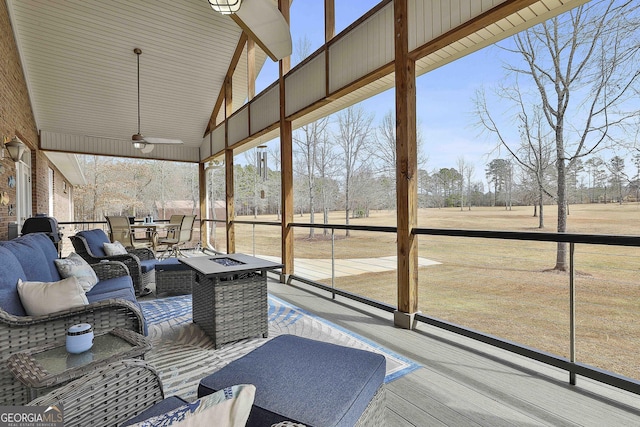 view of sunroom