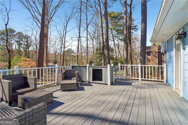 view of wooden deck