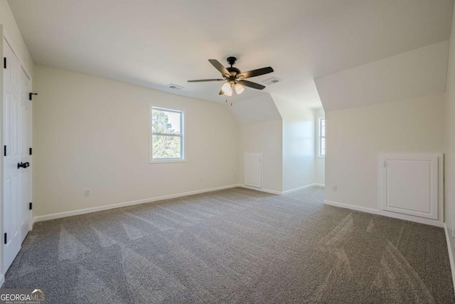 3800 George Williams Rd, Monroe, GA 30656 - bonus room with plenty of natural light, carpet flooring, a ceiling fan, and lofted ceiling