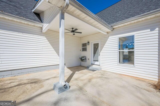 3800 George Williams Rd, Monroe, GA 30656 - view of patio featuring ceiling fan