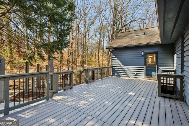 view of wooden deck