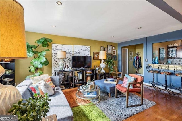 living room featuring wood finished floors