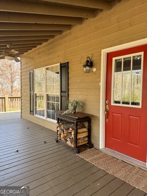 view of wooden deck