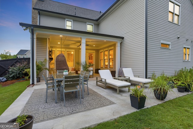 view of patio featuring outdoor dining space