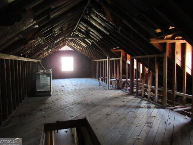 view of attic