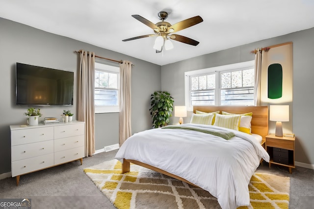 2006 Conrad Ave SE, Atlanta, GA 30315 - bedroom with ceiling fan, baseboards, visible vents, and carpet floors