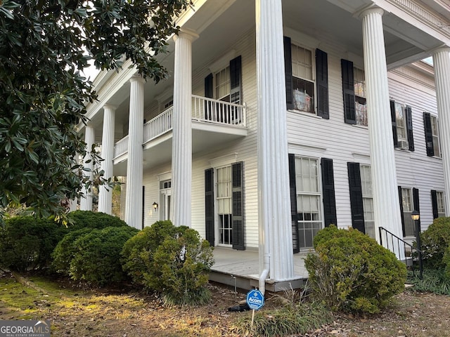 view of home's exterior featuring a porch