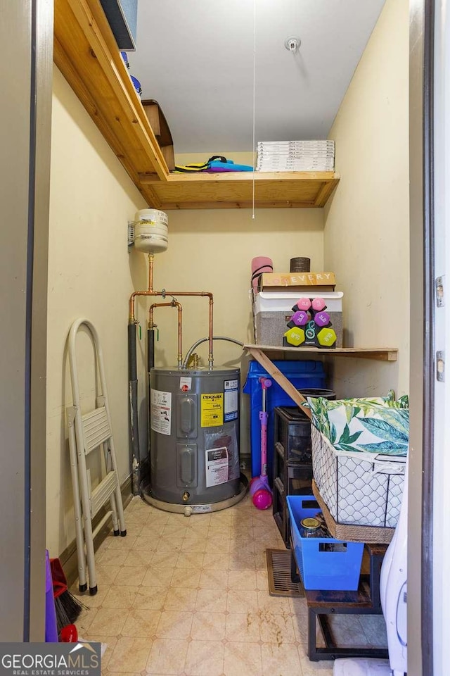 storage featuring water heater