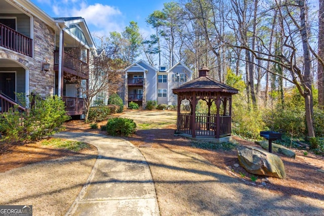 surrounding community with a gazebo