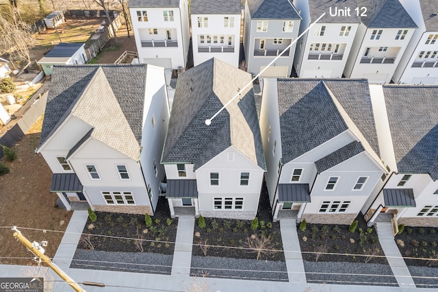 drone / aerial view featuring a residential view