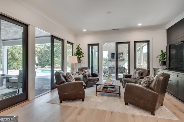 sunroom with visible vents