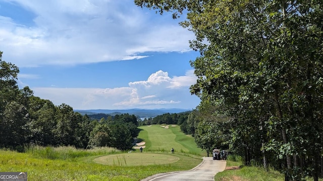 view of property's community with a mountain view