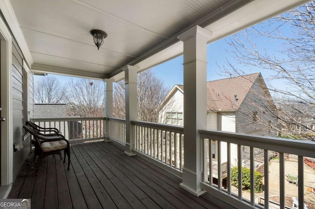 view of wooden terrace