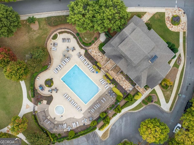 birds eye view of property