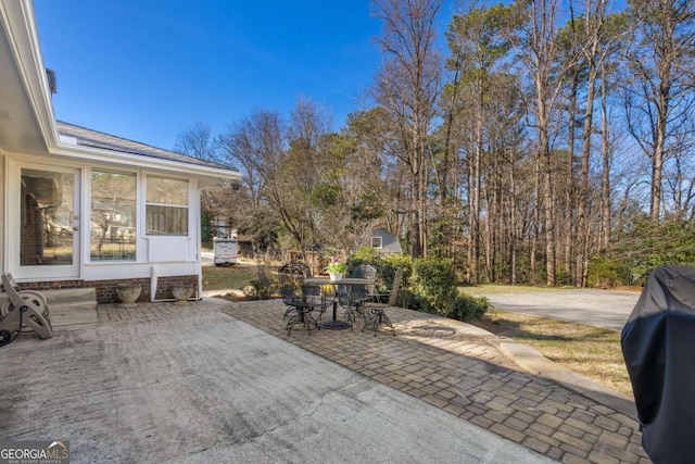 view of patio / terrace featuring grilling area