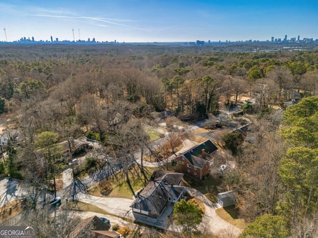 drone / aerial view featuring a view of city