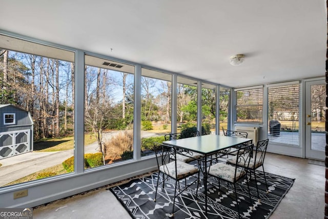 view of sunroom / solarium