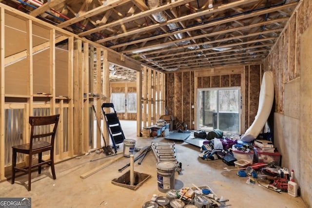 miscellaneous room featuring a wealth of natural light