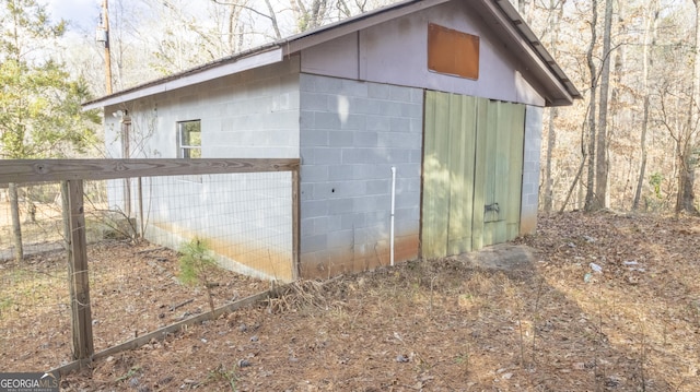 view of outbuilding featuring an outdoor structure