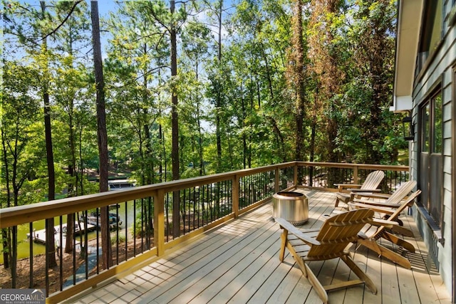 view of wooden deck