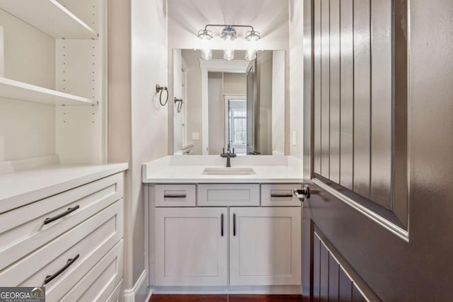 bathroom featuring vanity